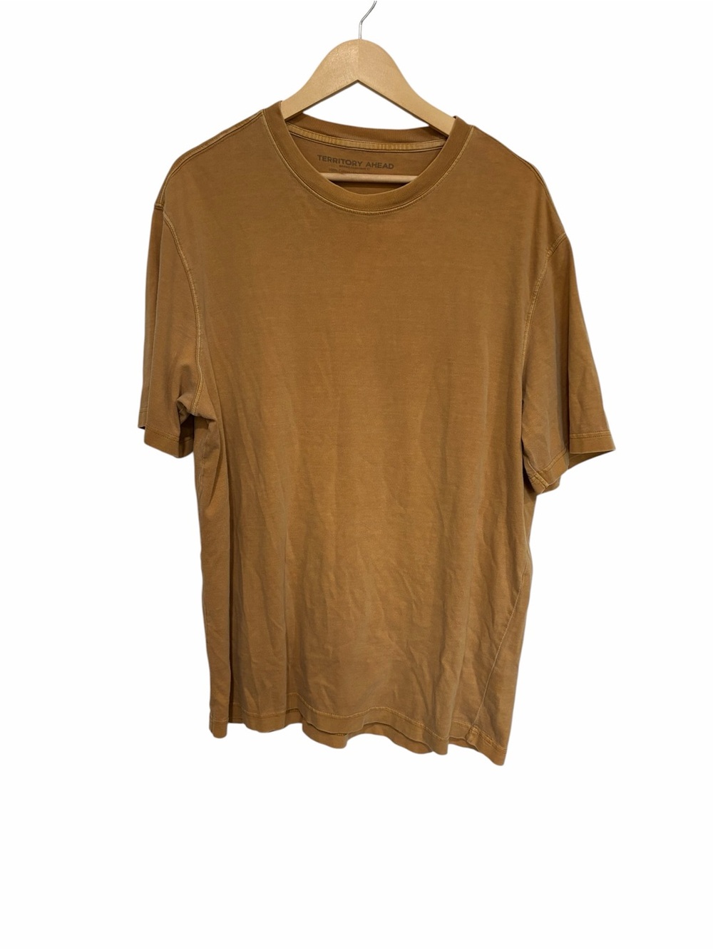 Territory Ahead Men's Crew Neck T-Shirt in Tan relaxed fit